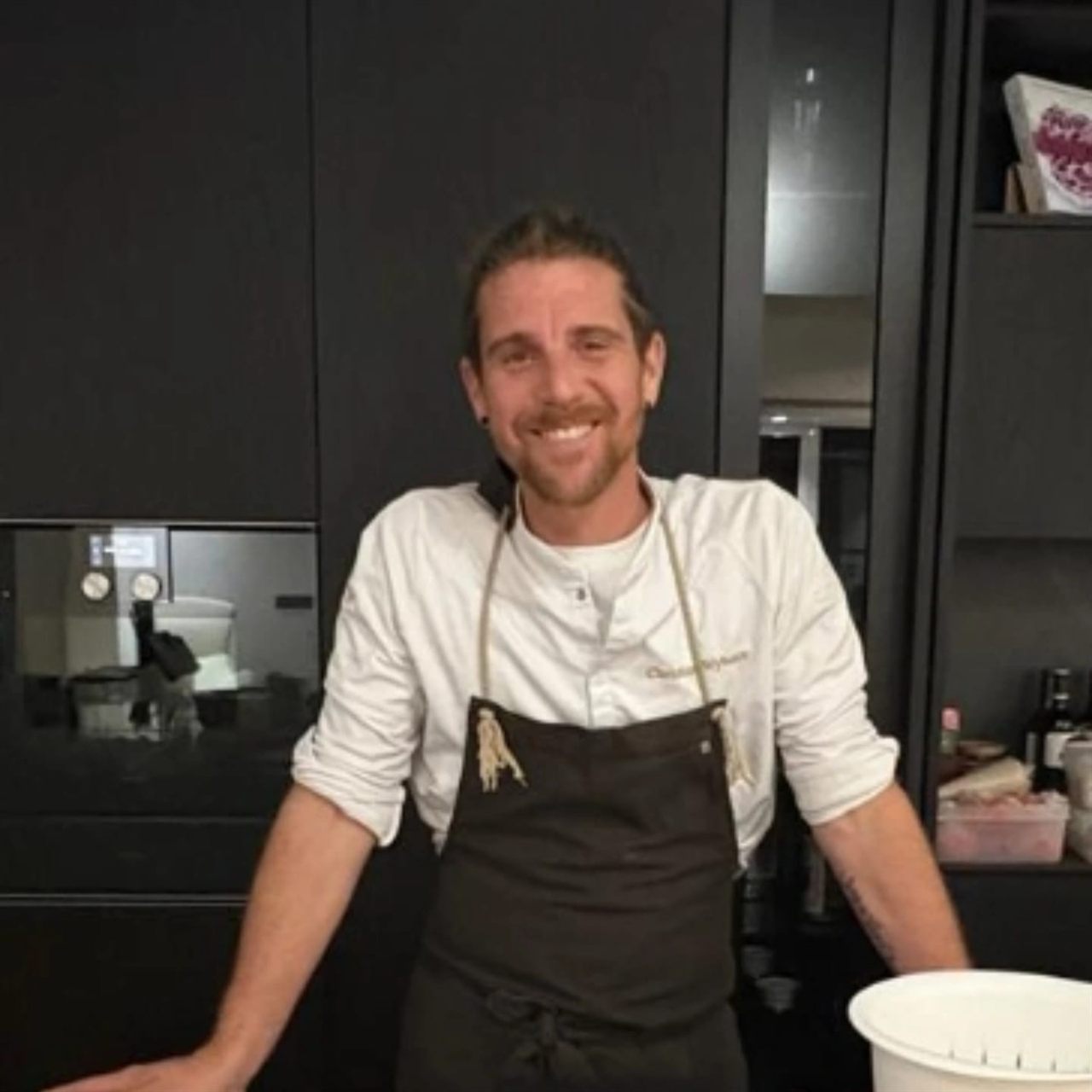 Christian Wybaux, private chef on the Costa del Sol, in the kitchen