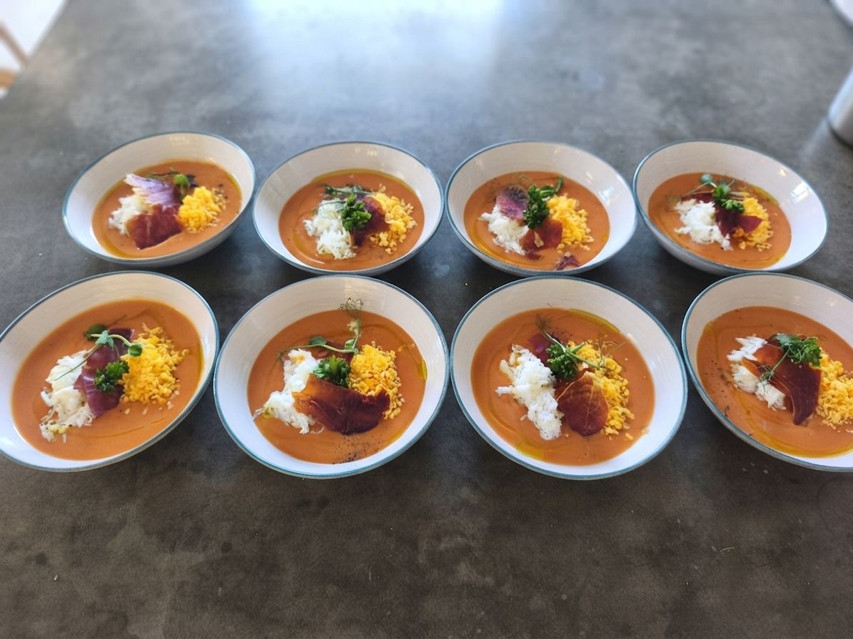 Chilled gazpacho shots